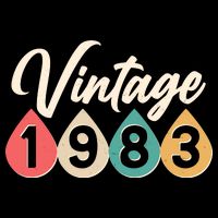 Vintage 1983 40th Birthday Retro Teardrop Design Wool Snapback Cap