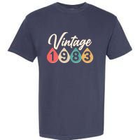 Vintage 1983 40th Birthday Retro Teardrop Design Garment-Dyed Heavyweight T-Shirt