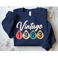 Vintage 1983 40th Birthday Retro Teardrop Design Sweatshirt