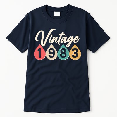 Vintage 1983 40th Birthday Retro Teardrop Design Tall T-Shirt