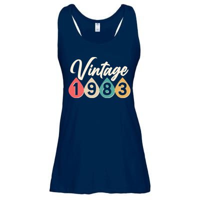 Vintage 1983 40th Birthday Retro Teardrop Design Ladies Essential Flowy Tank