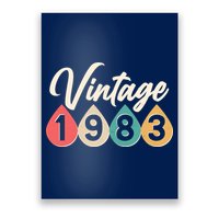 Vintage 1983 40th Birthday Retro Teardrop Design Poster