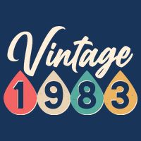 Vintage 1983 40th Birthday Retro Teardrop Design Poster