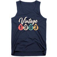 Vintage 1983 40th Birthday Retro Teardrop Design Tank Top