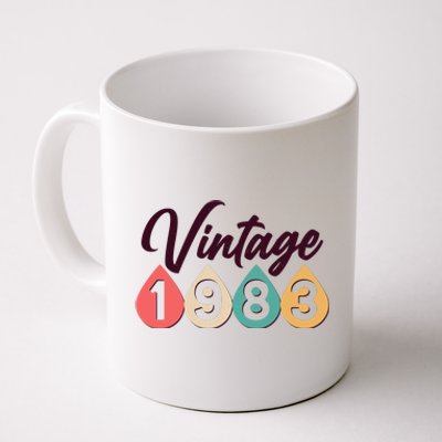 Vintage 1983 40th Birthday Retro Teardrop Design Coffee Mug