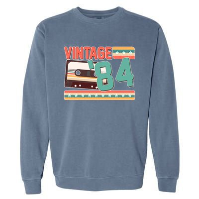 Vintage 1984 40th Birthday Cassette Tape Garment-Dyed Sweatshirt