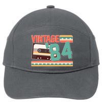 Vintage 1984 40th Birthday Cassette Tape 7-Panel Snapback Hat