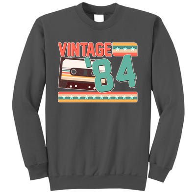 Vintage 1984 40th Birthday Cassette Tape Tall Sweatshirt