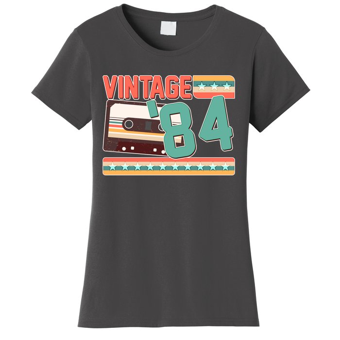 Vintage 1984 40th Birthday Cassette Tape Women's T-Shirt