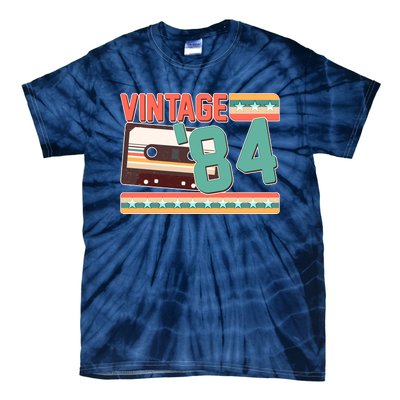 Vintage 1984 40th Birthday Cassette Tape Tie-Dye T-Shirt