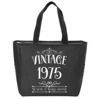 Vintage 1975 50 Years Of Being Awesome 50th Birthday Zip Tote Bag