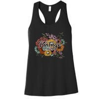 Vintage 1969 54 Year Old Sunflowers Floral 54th Birthday Women's Racerback Tank