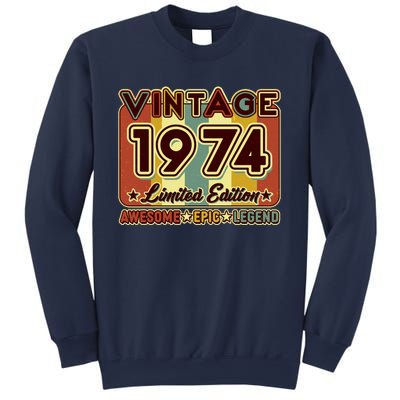 Vintage 1974 50th Birthday Limited Edition Awesome Epic Legend Sweatshirt