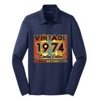 Vintage 1974 50th Birthday Limited Edition Awesome Epic Legend Silk Touch Performance Long Sleeve Polo