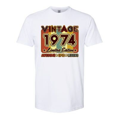 Vintage 1974 50th Birthday Limited Edition Awesome Epic Legend Softstyle CVC T-Shirt