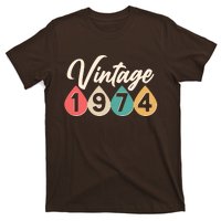 Vintage 1974 50th Birthday Retro Teardrop Design T-Shirt