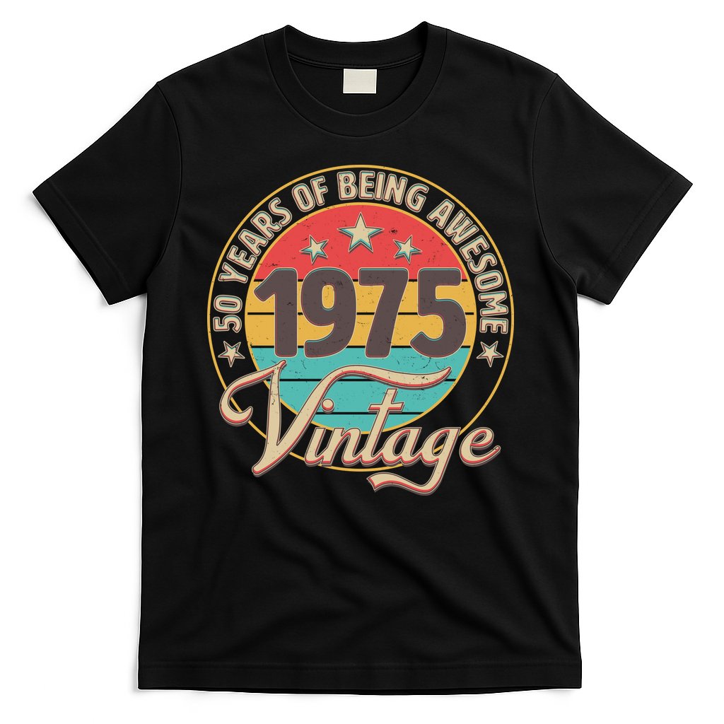 Vintage 1975 50 Years Of Being Awesome T-Shirt