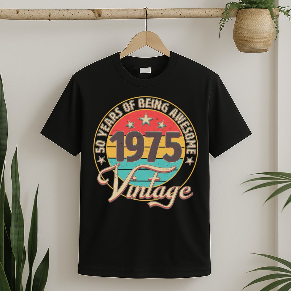 Vintage 1975 50 Years Of Being Awesome T-Shirt