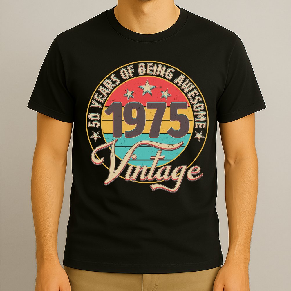 Vintage 1975 50 Years Of Being Awesome T-Shirt