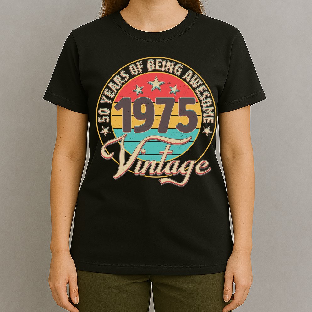 Vintage 1975 50 Years Of Being Awesome T-Shirt