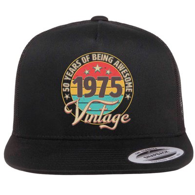 Vintage 1975 50 Years Of Being Awesome Flatbill Hat