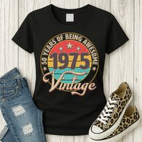 Vintage 1975 50 Years Of Being Awesome Womens T-Shirt