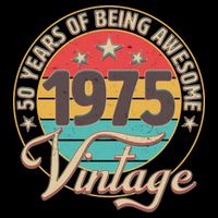 Vintage 1975 50 Years Of Being Awesome Womens T-Shirt