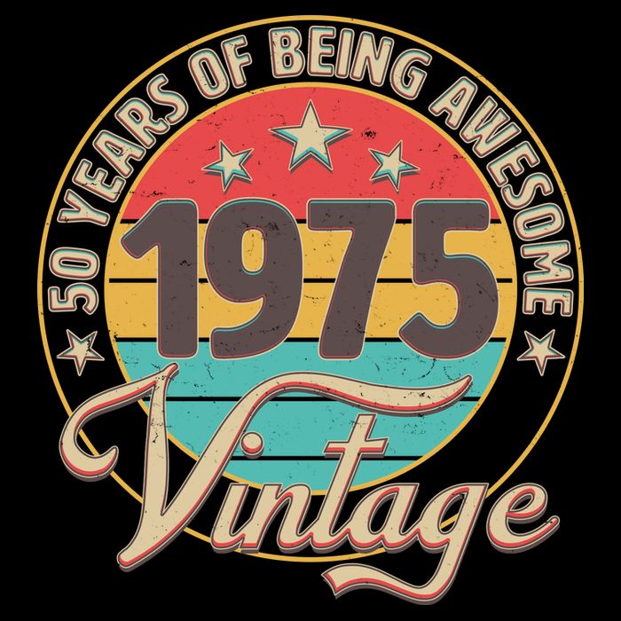 Vintage 1975 50 Years Of Being Awesome Womens T-Shirt