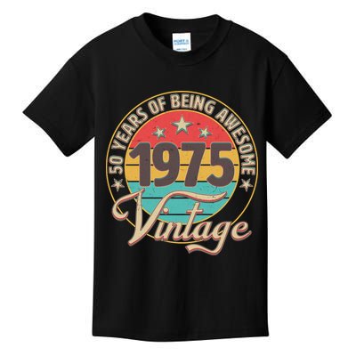 Vintage 1975 50 Years Of Being Awesome Kids T-Shirt