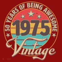 Vintage 1975 50 Years Of Being Awesome Cooling Performance Crew T-Shirt
