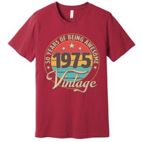 Vintage 1975 50 Years Of Being Awesome Premium T-Shirt