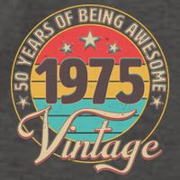 Vintage 1975 50 Years Of Being Awesome Vector Backpack
