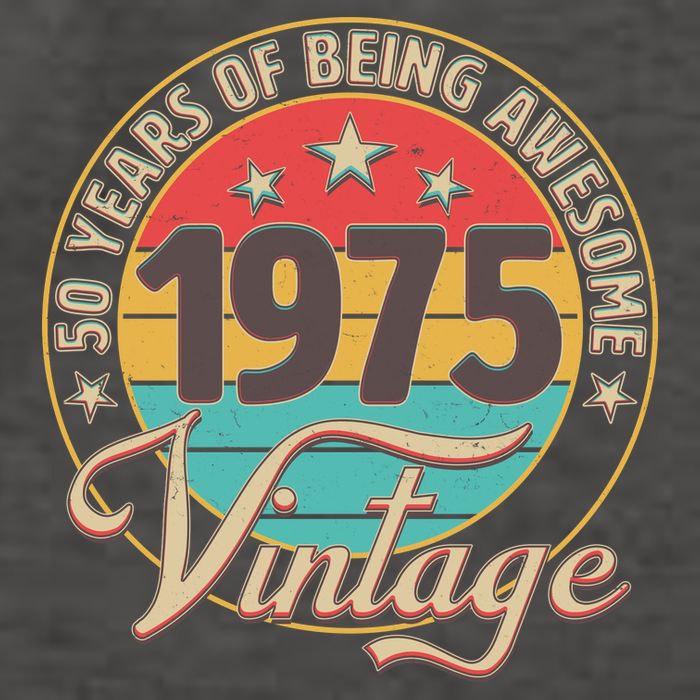 Vintage 1975 50 Years Of Being Awesome Vector Backpack