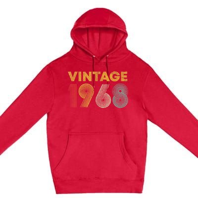 Vintage 1968 55th Birthday Present Gift  Wo 55 Years Old Premium Pullover Hoodie