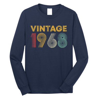 Vintage 1968 55th Birthday Present Gift  Wo 55 Years Old Long Sleeve Shirt