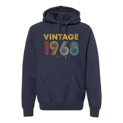 Vintage 1968 55th Birthday Present Gift  Wo 55 Years Old Premium Hoodie