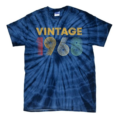 Vintage 1968 55th Birthday Present Gift  Wo 55 Years Old Tie-Dye T-Shirt