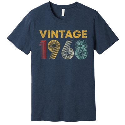 Vintage 1968 55th Birthday Present Gift  Wo 55 Years Old Premium T-Shirt