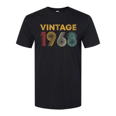 Vintage 1968 55th Birthday Present Gift  Wo 55 Years Old Softstyle CVC T-Shirt