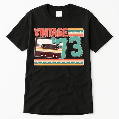 Vintage 1973 50th Birthday Cassette Tape Tall T-Shirt