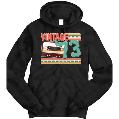 Vintage 1973 50th Birthday Cassette Tape Tie Dye Hoodie