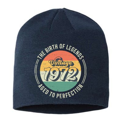 Vintage 1972 50th Birthday The Birth Of Legends Sustainable Beanie