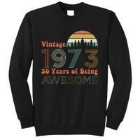 Vintage 1973 50 Years Of Being Awesome 50th Birthday Sweatshirt