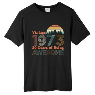 Vintage 1973 50 Years Of Being Awesome 50th Birthday Tall Fusion ChromaSoft Performance T-Shirt