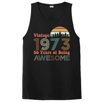 Vintage 1973 50 Years Of Being Awesome 50th Birthday PosiCharge Competitor Tank