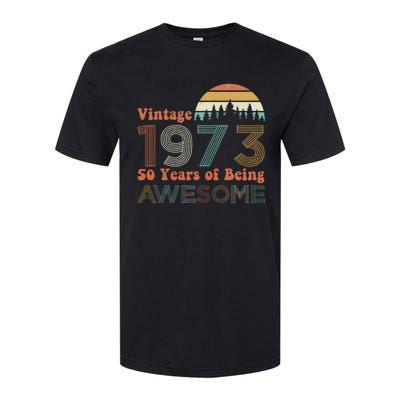 Vintage 1973 50 Years Of Being Awesome 50th Birthday Softstyle CVC T-Shirt