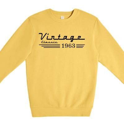 Vintage 1963 59th Birthday Premium Crewneck Sweatshirt