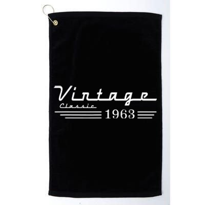 Vintage 1963 59th Birthday Platinum Collection Golf Towel