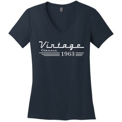 Vintage 1963 59th Birthday Women's V-Neck T-Shirt