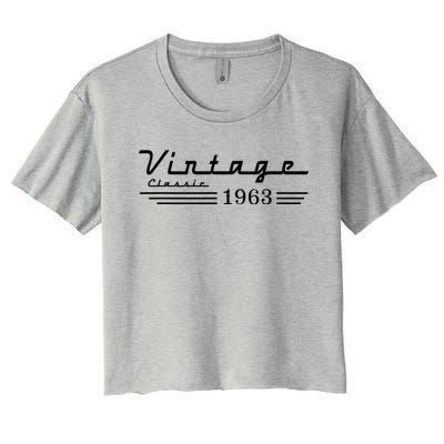 Vintage 1963 59th Birthday Women's Crop Top Tee